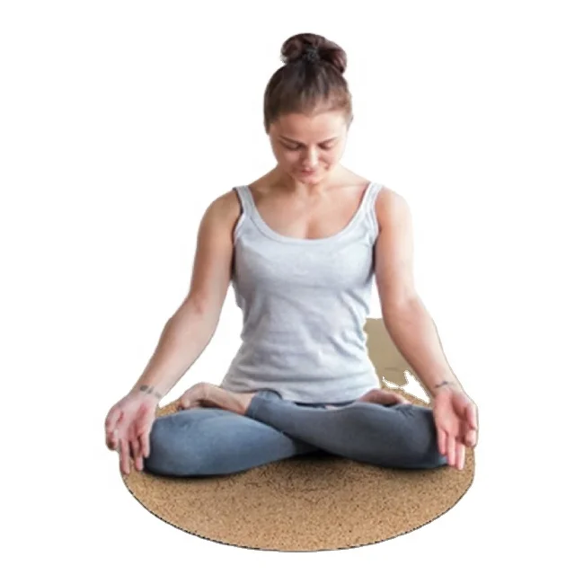 

Factory Price Natural Cork Rubber Round Meditation Printed Yoga Mats