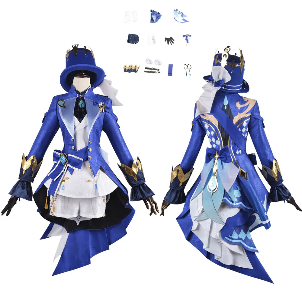 Game Genshin Impact Focalors Cosplay Women Costume Dress Coat Hat Set Girls Full Role Play Clothes Halloween Carnival Party Suit 
Game Genshin Impact Focalors Cosplay Women Costume Dress Coat Hat Set Girls Full Role Play Clothes Halloween Carnival Party Suit