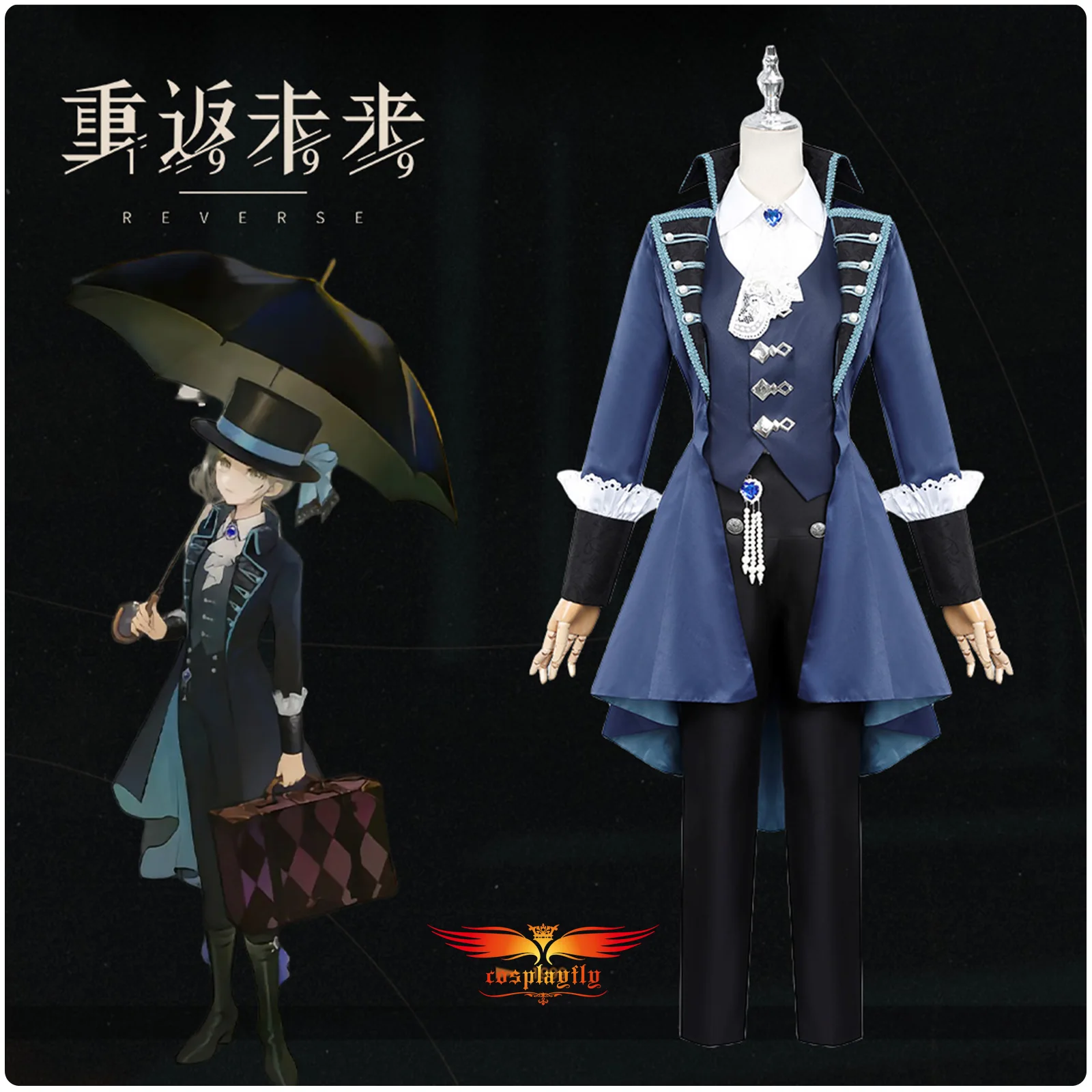 Anime Reverse:1999 Vertin Cosplay Costume Adult Women Navy Blue Long Coat Trench Vest Hat Jacket Pants Halloween Outfits 
Anime Reverse:1999 Vertin Cosplay Costume Adult Women Navy Blue Long Coat Trench Vest Hat Jacket Pants Halloween Outfits