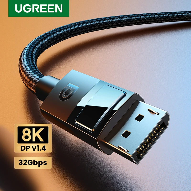 Фото Кабель Ugreen Displayport 8K кабель для ноутбука HP/DELL 60 Гц 4K 144 1 4 | Электроника