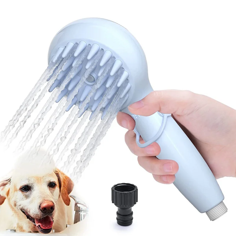 

Dog Shampoo Brush 2 In 1 Pet Bath Massage Shower Pet Cleaning Massage Comb Multi-Functional Dog Grooming Scrubber with Dispenser