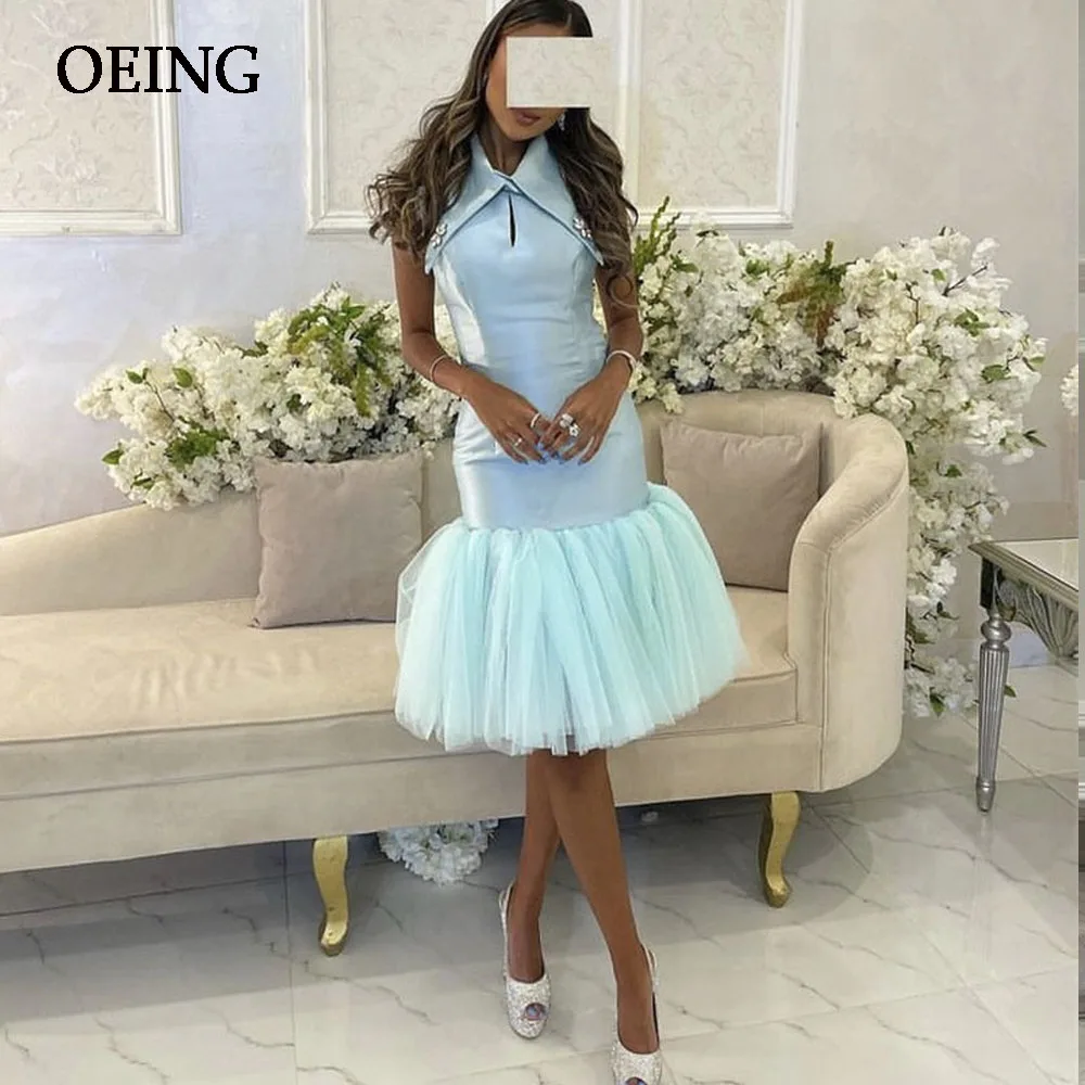 OEING Sky Blue Ruffles Off The Shoulder Evening Dress Mermaid Prom Gown Knee Length Women Party Dresses For Formal Occasion
OEING Sky Blue Ruffles Off The Shoulder Evening Dress Mermaid Prom Gown Knee Length Women Party Dresses For Formal Occasion