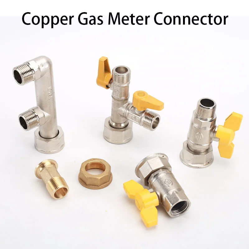 Brass Gas Meter Valve Straighy/3-Way Joint F30mm To 1/2" Female Male Natural Gas Hose Pipe Fitting Connector Ball Valve
Brass Gas Meter Valve Straighy/3-Way Joint F30mm To 1/2" Female Male Natural Gas Hose Pipe Fitting Connector Ball Valve