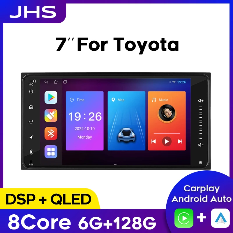 

2din Universal Android Auto Carplay GPS Car Radio Player Stereo Multimedia for Toyota COROLLA VIOS CROWN CAMRY HIACE PREVIA RAV4