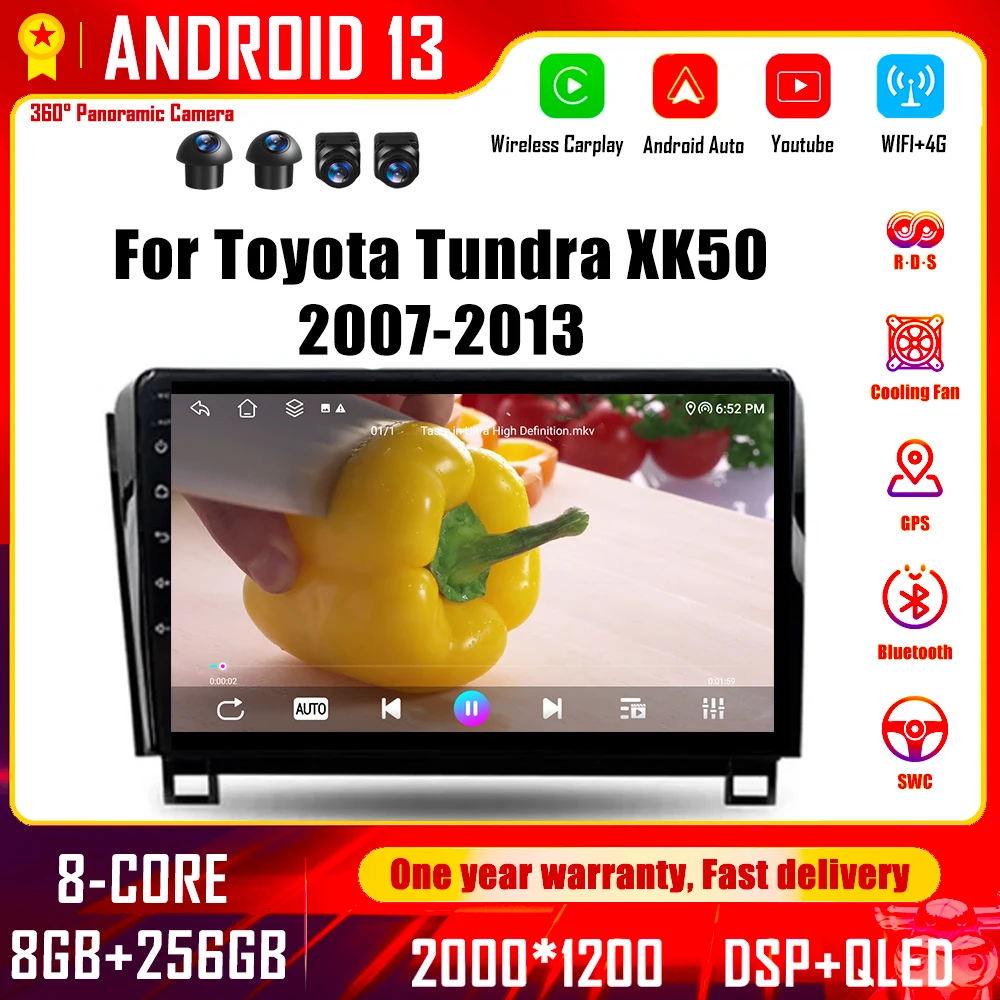 Android 13 for Toyota Tundra XK50 2007 - 2013 Sequoia XK60 2008 - 2017 Multimedia Video Player GPS Navigation Stereo Screem 4G
Android 13 for Toyota Tundra XK50 2007 - 2013 Sequoia XK60 2008 - 2017 Multimedia Video Player GPS Navigation Stereo Screem 4G