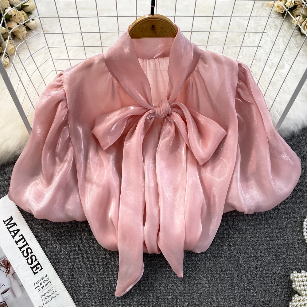 Летний модный пуловер свободного покроя с рукавами-фонариками и бантом, рубашка, французский маленький Топ
Летний модный пуловер свободного покроя с рукавами-фонариками и бантом, рубашка, французский маленький Топ