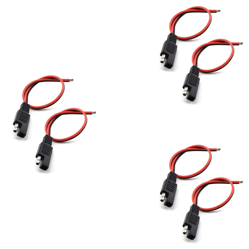 6 Pcs 18AWG SAE Extension Cable 2-Pin SAE Quick Connector Disconnect Plug 10A Solar Battery Panel SAE Plug Wire 1Ft/30Cm
6 Pcs 18AWG SAE Extension Cable 2-Pin SAE Quick Connector Disconnect Plug 10A Solar Battery Panel SAE Plug Wire 1Ft/30Cm
