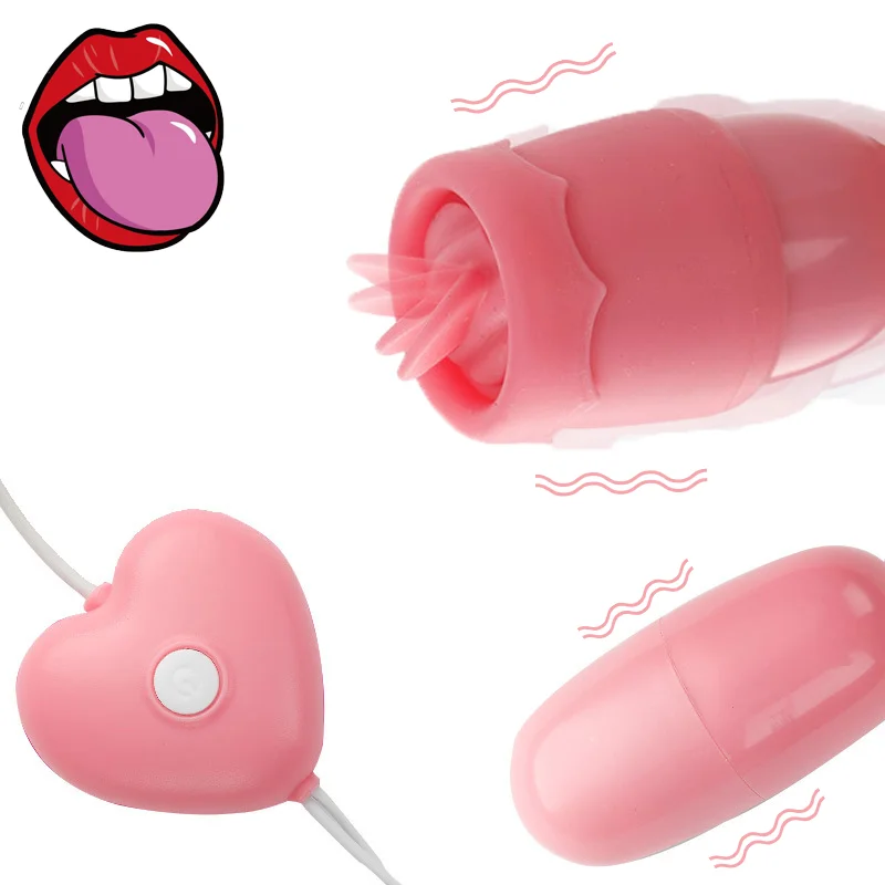 

Tongue Oral Licking Vibrators Sex Toys for Women Clitoris Stimulator Dildo Egg Vibrator USB Power 12 Speeds Adult Product
