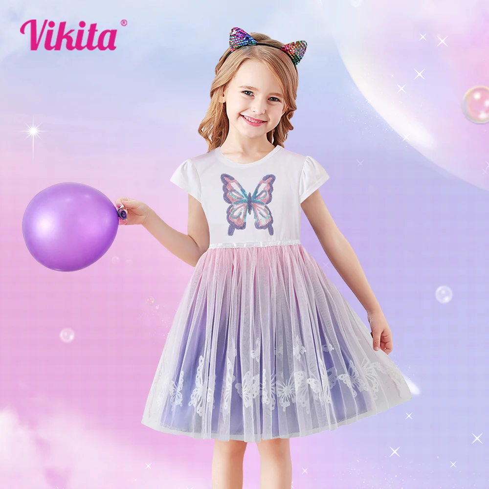 VIKITA Unicorn Children Dress Summer Toddler Girls Clothes Sleeveless Princess Dress Sequin Colorful Mesh Kids Party Costumes
VIKITA Unicorn Children Dress Summer Toddler Girls Clothes Sleeveless Princess Dress Sequin Colorful Mesh Kids Party Costumes
