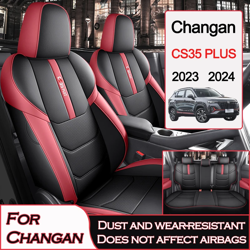 

High Auto Car Seat Cushion Cover for Changan CS35 PLUS 2023 2024 Four Seasons Universal Seat Aviation High Leather