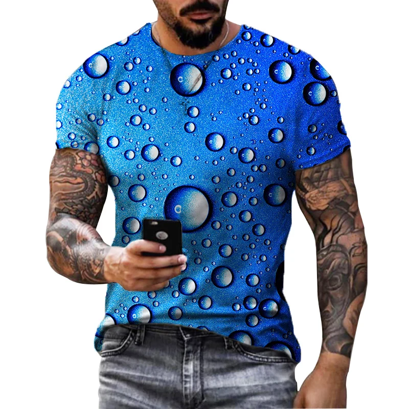 T-shirts Geometric 3d Water Drops Print Summer Fashion O-neck Loose Short Sleeved Tops Oversized Casual Tee Shirts For Men
T-shirts Geometric 3d Water Drops Print Summer Fashion O-neck Loose Short Sleeved Tops Oversized Casual Tee Shirts For Men