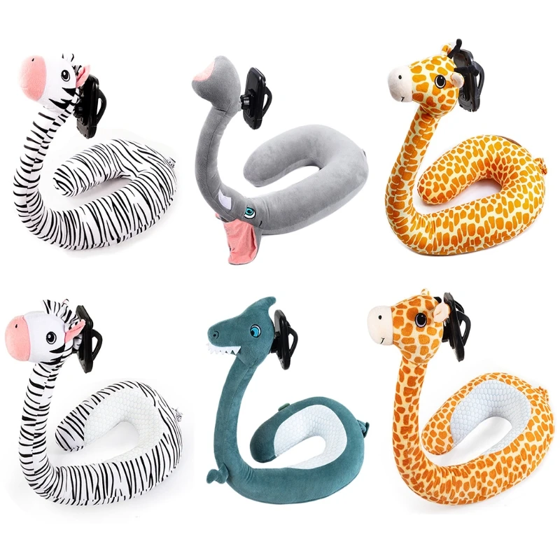 2 In 1 Travel U-Shaped Neck Pillow with Holder Cartoon Animal Flexible Plush Cushion Hands Free Bracket
2 In 1 Travel U-Shaped Neck Pillow with Holder Cartoon Animal Flexible Plush Cushion Hands Free Bracket