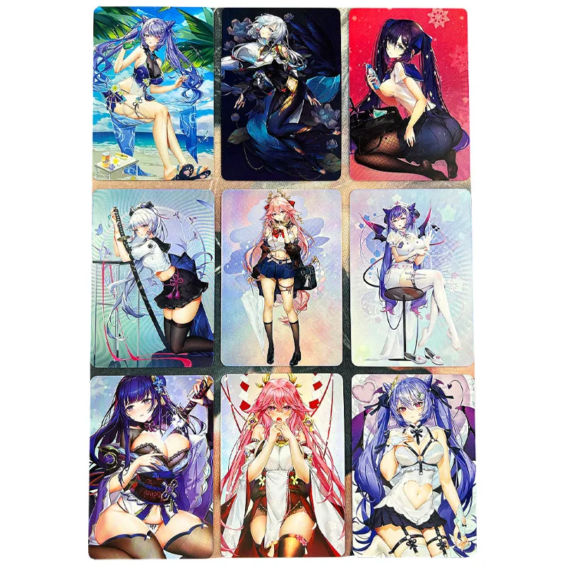 9Pcs/set Diy Self Made Genshin Impact fifth edition Acg Collection Card Refraction Color Flash Craft Game Anime Card Gift Toy
9Pcs/set Diy Self Made Genshin Impact fifth edition Acg Collection Card Refraction Color Flash Craft Game Anime Card Gift Toy