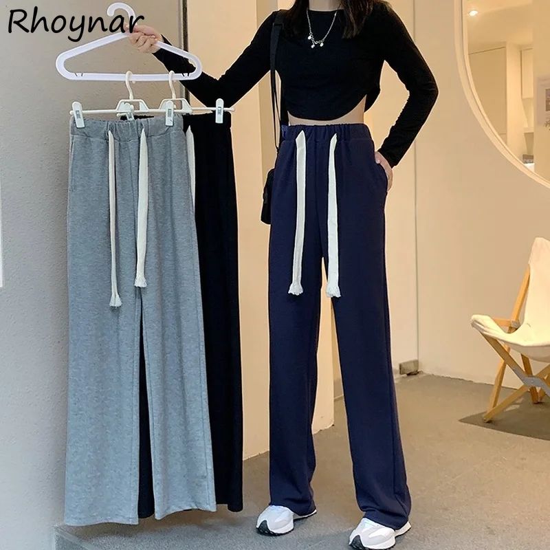 

Casual Pants Women High Waisted Fashion Sporty Trousers Mujer Unisex Teens Cool All-match Streetwear Gentle Young Ulzzang Ins BF