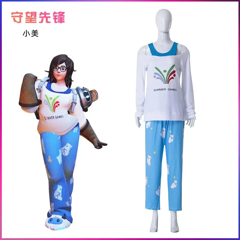 Kawaii Mei Summer Games Sweater CG Rise and Shine Cosplay Pajamas Meiling Zhou Costume Mei Polar Bear Pants Halloween
Kawaii Mei Summer Games Sweater CG Rise and Shine Cosplay Pajamas Meiling Zhou Costume Mei Polar Bear Pants Halloween
