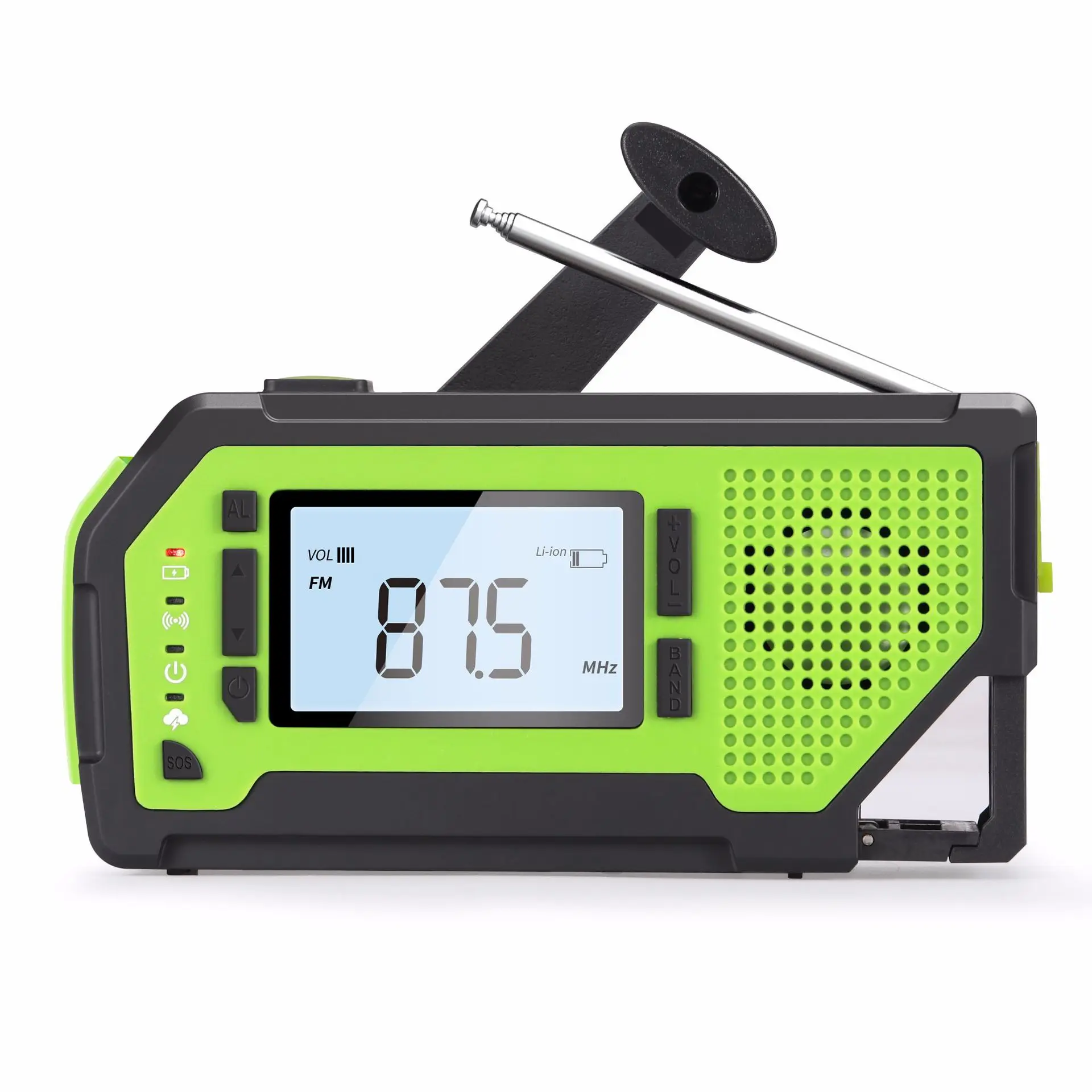 Outdoor Multifunctional Subeme La Radio Solar Crank Dynamo Powered AM/FM/NOAA with LCD Screen LED Flashlight Power Bank
Outdoor Multifunctional Subeme La Radio Solar Crank Dynamo Powered AM/FM/NOAA with LCD Screen LED Flashlight Power Bank