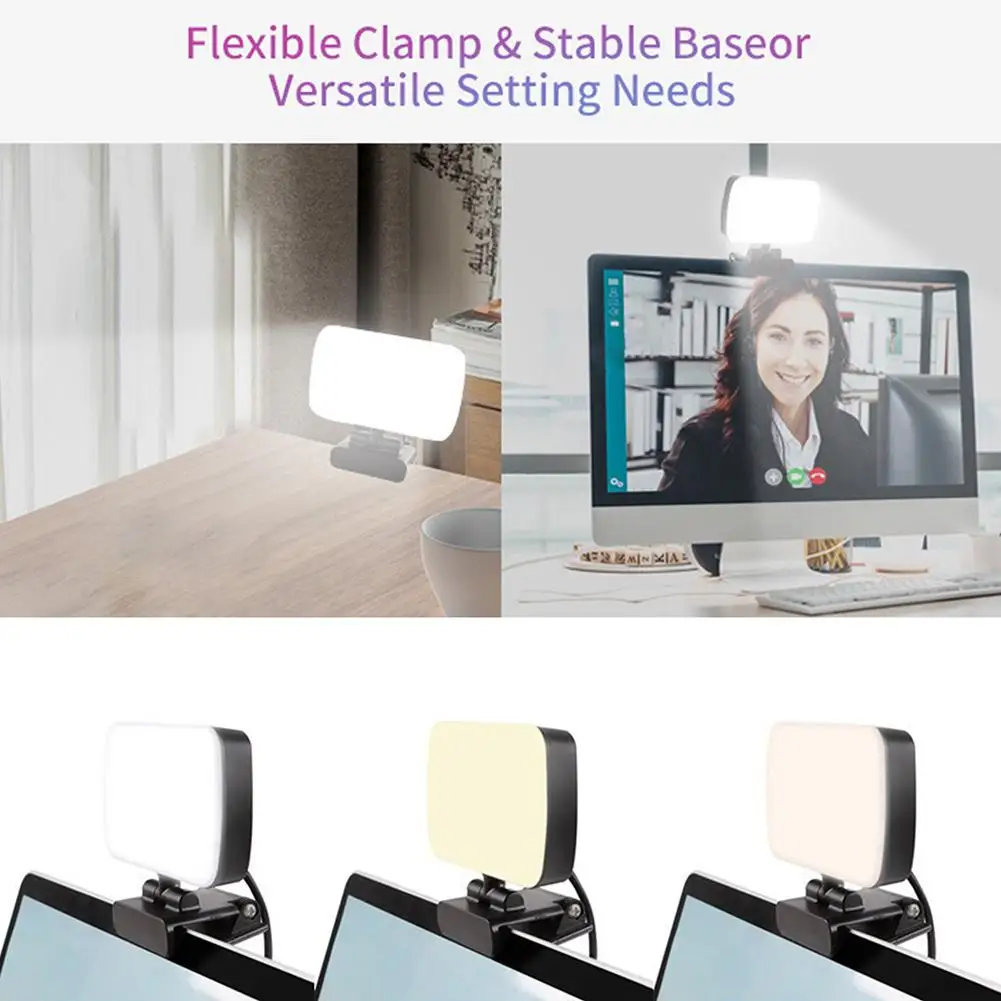 Video Conference Fill Light Adjustable Portable Photography Lamp LED Video Light Laptop Online Live Light with clip 6500k
Video Conference Fill Light Adjustable Portable Photography Lamp LED Video Light Laptop Online Live Light with clip 6500k