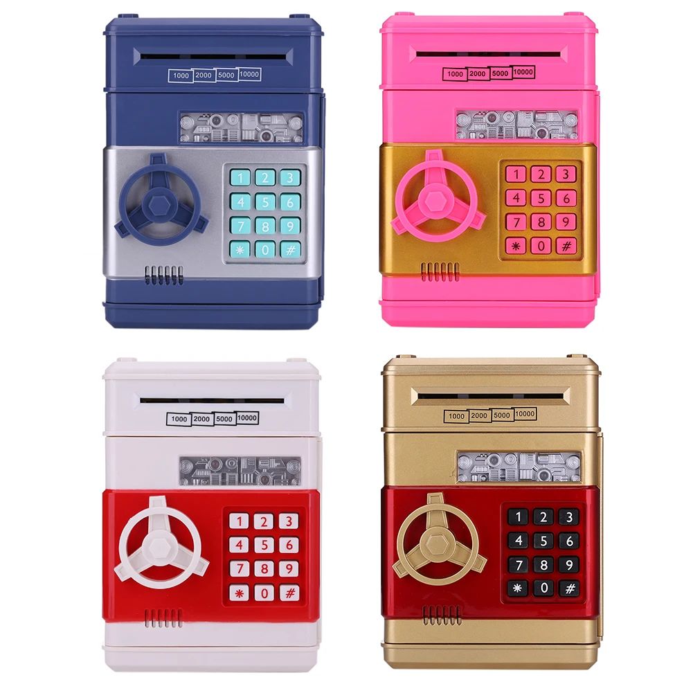 ABS Забавный Безопасный электронный банкомат сейф для монет автоматическая