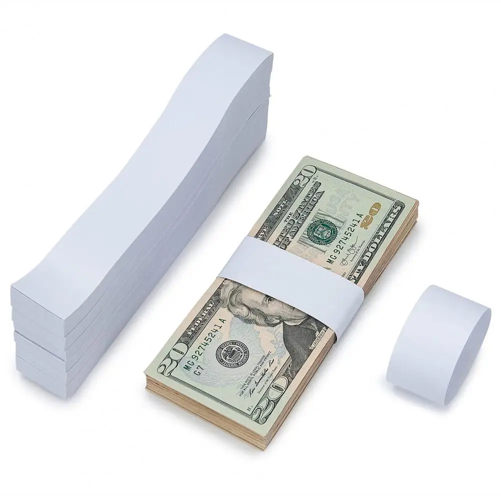 300Pcs Money Bands Bundles Self Sealing White Blank Paper Cash Straps Wrappers Supermarket Accountant Money Wrappers
300Pcs Money Bands Bundles Self Sealing White Blank Paper Cash Straps Wrappers Supermarket Accountant Money Wrappers