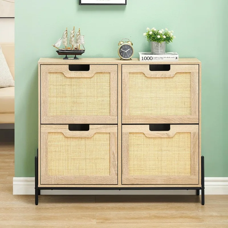 GAOMON Natural Rattan 4 Flip Door Shoe Rack Storage Cabinet, Shoe Cabinet Organizer Freestanding
GAOMON Natural Rattan 4 Flip Door Shoe Rack Storage Cabinet, Shoe Cabinet Organizer Freestanding