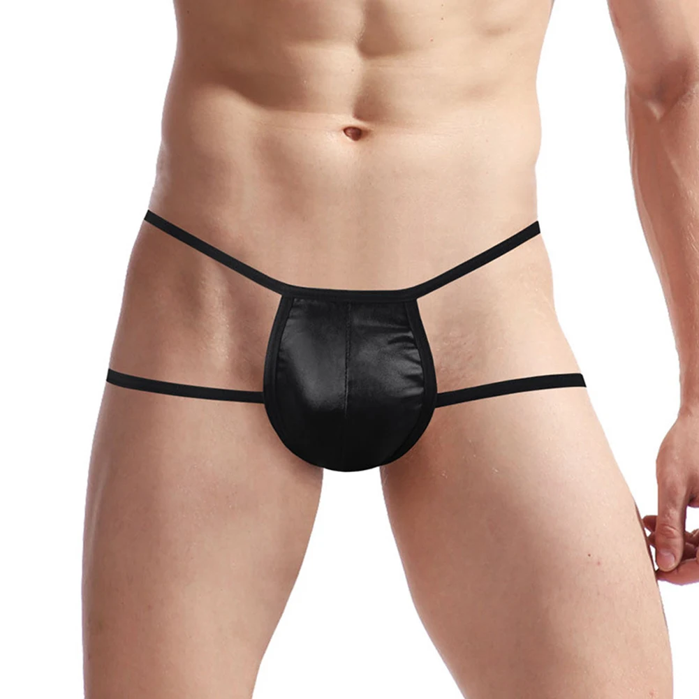 Sexy Men Bikini Thong Faux Leather Briefs Pouch Rope Open Crotch Underwear Oil Shiny Mini Trunks Elasticity Short Brief New
Sexy Men Bikini Thong Faux Leather Briefs Pouch Rope Open Crotch Underwear Oil Shiny Mini Trunks Elasticity Short Brief New