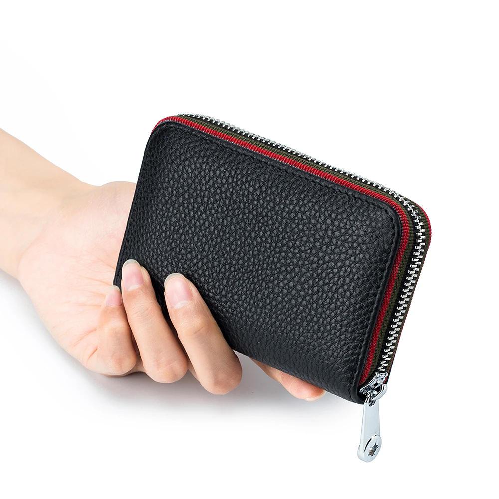 Fashion Womens RFID Protected Anti Theft Wallet Cow Genuine Leather Small Coin Purse With Zipper Open Closure Photo Window Men
Fashion Womens RFID Protected Anti Theft Wallet Cow Genuine Leather Small Coin Purse With Zipper Open Closure Photo Window Men