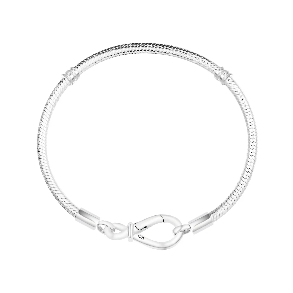 

Infinity Knot Snake Chain Bracelet 925 Sterling Silver Charm Bead Bangles & Bracelets for Women Jewelry DIY Making Pulseras