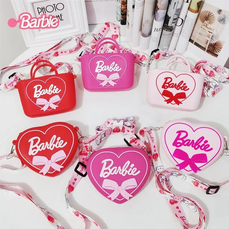 Anime MINISO Barbie Mini Heart-shaped Crossbody Bag Handbag Silicone Coin Purse Kawaii Makeup Storage Y2k Women's Christmas Gift
Anime MINISO Barbie Mini Heart-shaped Crossbody Bag Handbag Silicone Coin Purse Kawaii Makeup Storage Y2k Women's Christmas Gift
