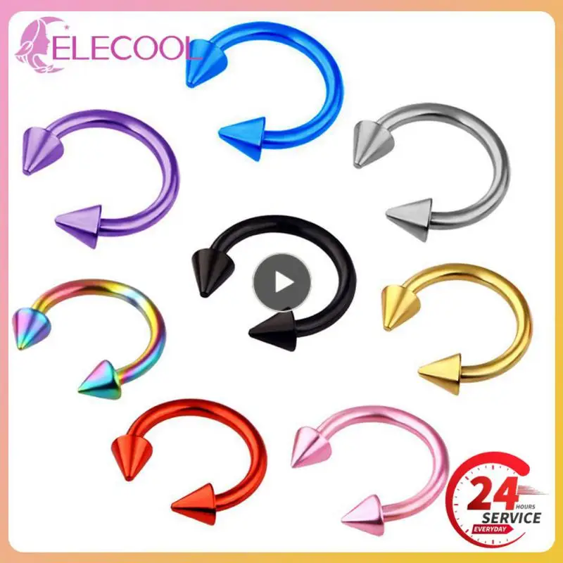 

1Piece Fashion Stainless Steel Horseshoe Fake Nose Ring C Clip BCR Septum Lip Piercing Falso Nose Rings Hoop For Women Men