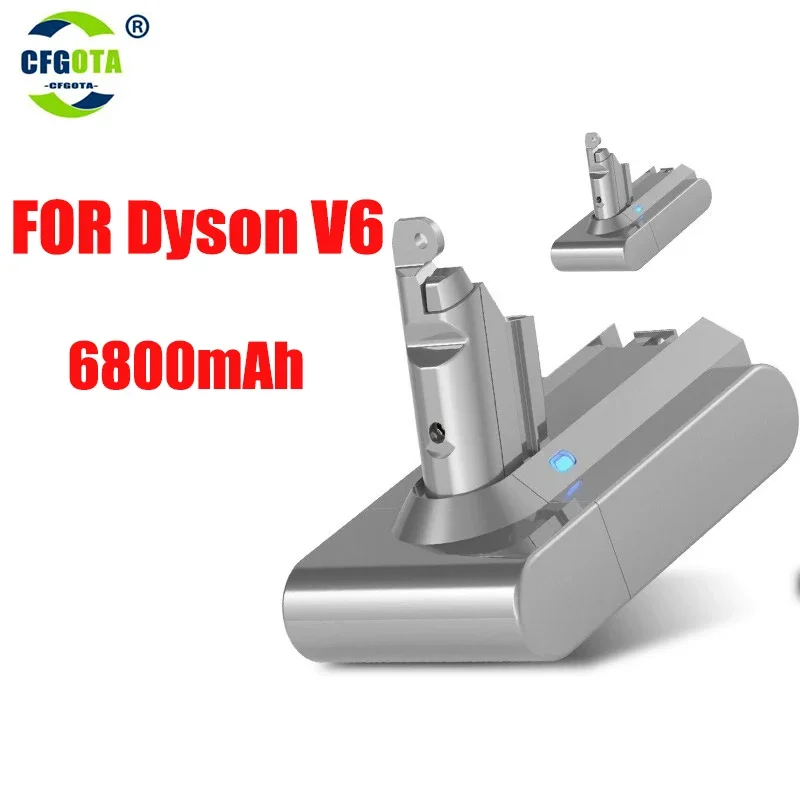 

21.6V 6800mAh Li-ion Battery for Dyson V6 DC58 DC59 DC62 DC74 SV09 SV07 SV03 965874-02 Vacuum Cleaner Battery L30+charger