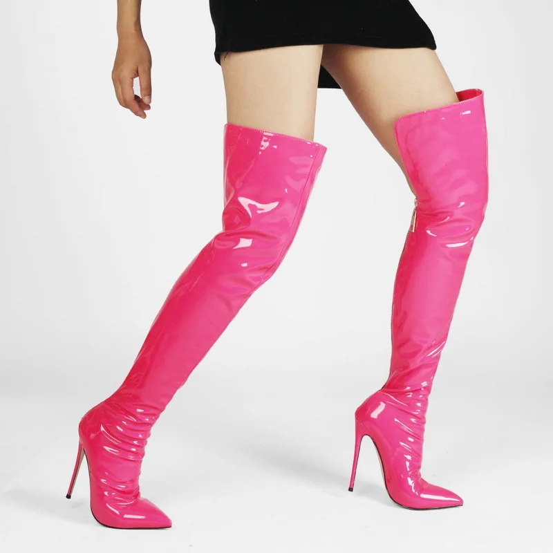 CACA 11cm High Heels Thigh Boots,Women Over The Knee Patent Leather Botas,Sexy Dance Shoes Botas,Pointed Toe,Stock,Fast ship
CACA 11cm High Heels Thigh Boots,Women Over The Knee Patent Leather Botas,Sexy Dance Shoes Botas,Pointed Toe,Stock,Fast ship