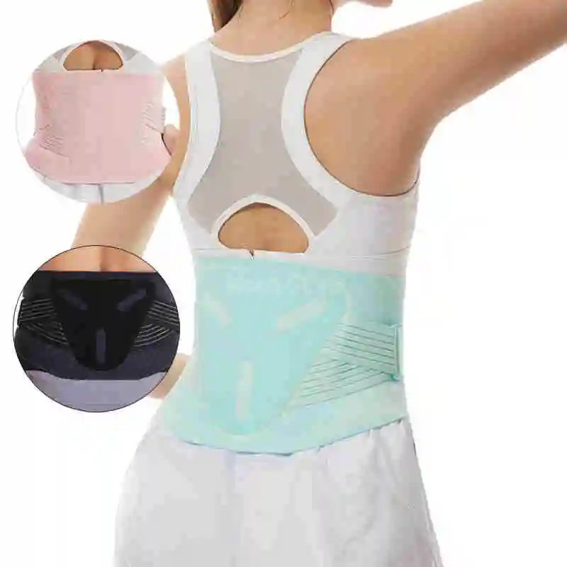

Поясничный ремень для спины, спортивный Компрессионный Ремень, 4 широких поддерживающих стержня и полипропиленовый материал для позвоночника, расслабленный антискользящий дышащий