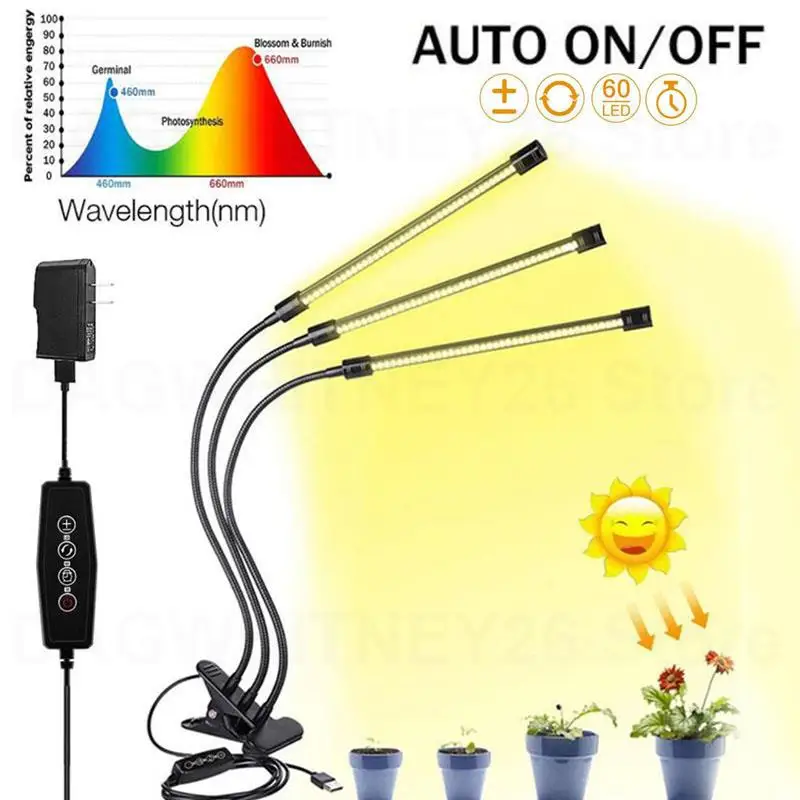 3 Head Clip USB Grow Light Timer LED Fitolamp indoor 5V Full Spectrum Phyto DC Plant lamp desk sunlight Flexible Dimmable U26
3 Head Clip USB Grow Light Timer LED Fitolamp indoor 5V Full Spectrum Phyto DC Plant lamp desk sunlight Flexible Dimmable U26