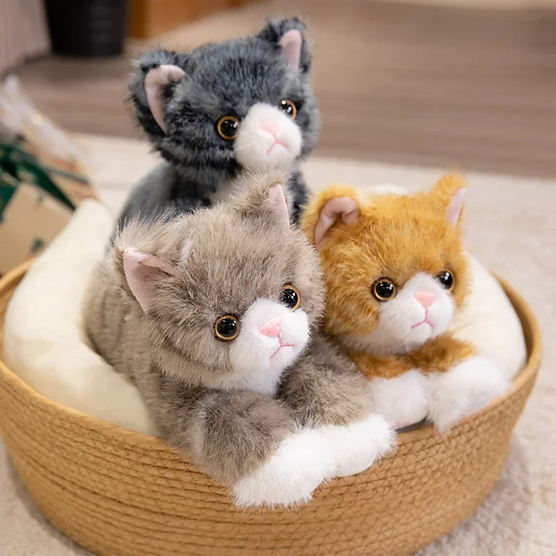 Realistic Cat Plush Toy Lifelike Soft Stuffed Kitten with Fur , Cute Gift for Pet Lovers, Home Decor, Valentine Birthday Realistic Cat Plush Toy Lifelike Soft Stuffed Kitten with Fur , Cute Gift for Pet Lovers, Home Decor, Valentine Birthday