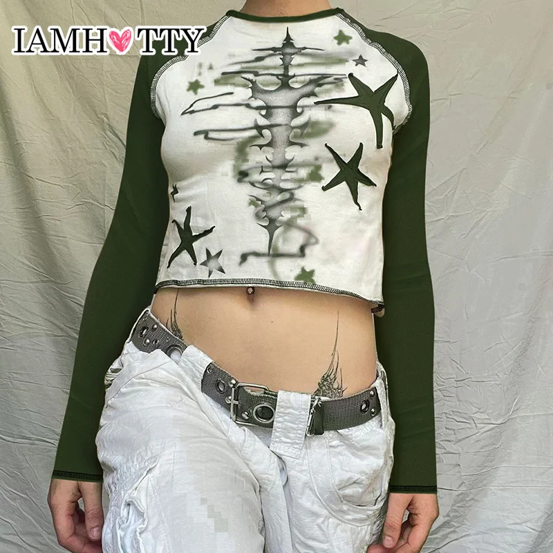IAMHOTTY y2k Harajuku Star Graffiti Print Contrast Color Patchwork Cropped Top Women Chic Grunge Long Sleeve T-shirts Retro Tees
IAMHOTTY y2k Harajuku Star Graffiti Print Contrast Color Patchwork Cropped Top Women Chic Grunge Long Sleeve T-shirts Retro Tees
