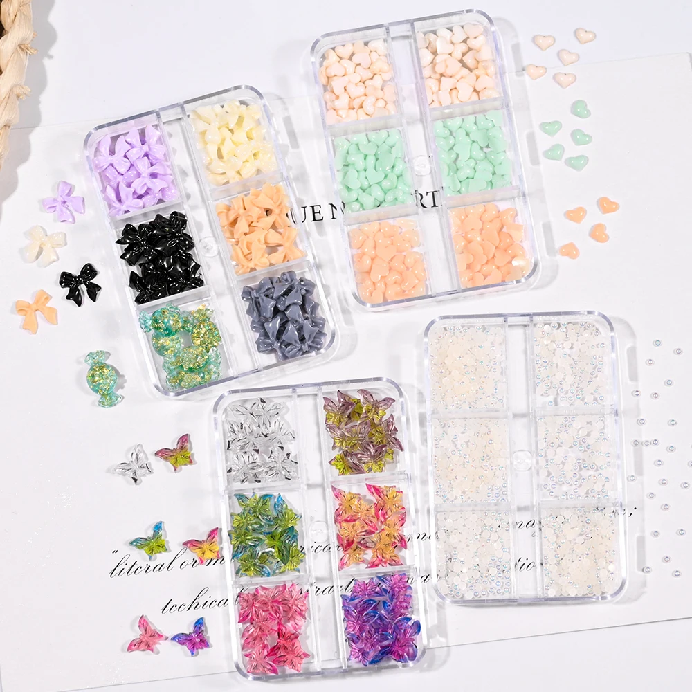 1 Box Colorful Butterfly Nail Art Decoration Resin Mini 3D Butterfly Bowknot Nail Charms Auroral Heart Gems Manicure Accessories 
1 Box Colorful Butterfly Nail Art Decoration Resin Mini 3D Butterfly Bowknot Nail Charms Auroral Heart Gems Manicure Accessories