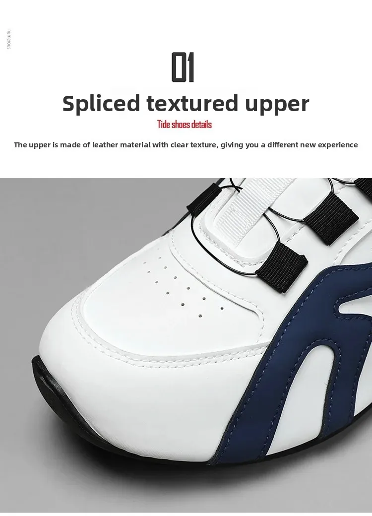 Men's Handmade Casual Sports Shoes Spring 2025 Lightweight Luxury Flat Sole Comfortable Versatile Fashionable Dad Trendy Shoes Men's Handmade Casual Sports Shoes Spring 2025 Lightweight Luxury Flat Sole Comfortable Versatile Fashionable Dad Trendy Shoes