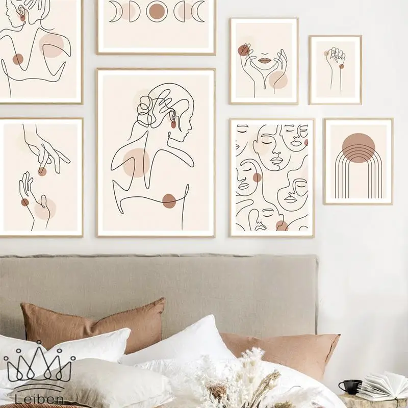 Boho Abstract Single Line Canvas Painting Girl Face Body Minimalist Picture Nordic Modern Wall Art Poster Home Decor Living Room
Boho Abstract Single Line Canvas Painting Girl Face Body Minimalist Picture Nordic Modern Wall Art Poster Home Decor Living Room