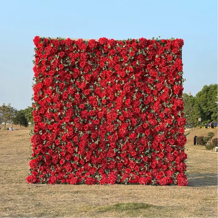 Custom series luxury 3D red rose green leaf roll fabric artificial plant flower wall outdoor wedding background scene decoration
Custom series luxury 3D red rose green leaf roll fabric artificial plant flower wall outdoor wedding background scene decoration