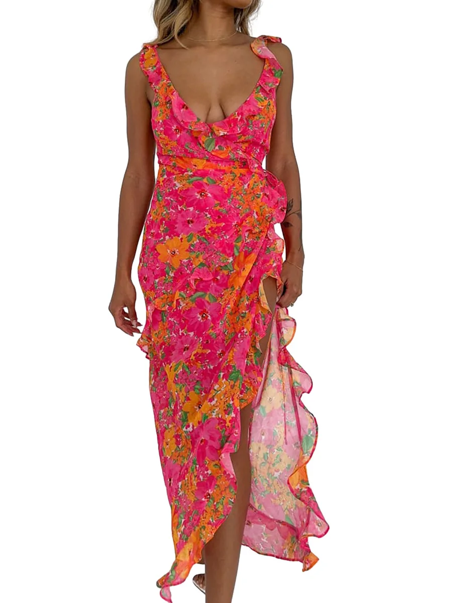 Women Elegant Y2k Lace Strapless Off Shoulder Maxi Dress with Backless Design and Irregular Hemline for Club Party
Women Elegant Y2k Lace Strapless Off Shoulder Maxi Dress with Backless Design and Irregular Hemline for Club Party