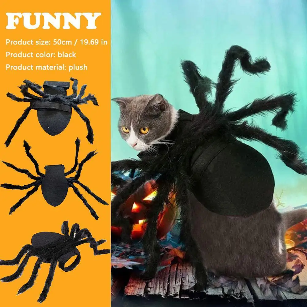 

Creative Black Spider Toy Dog Cat Pet Decoration Scary Funny Halloween Kids Pets Toys Black Spider Gadgets Toys