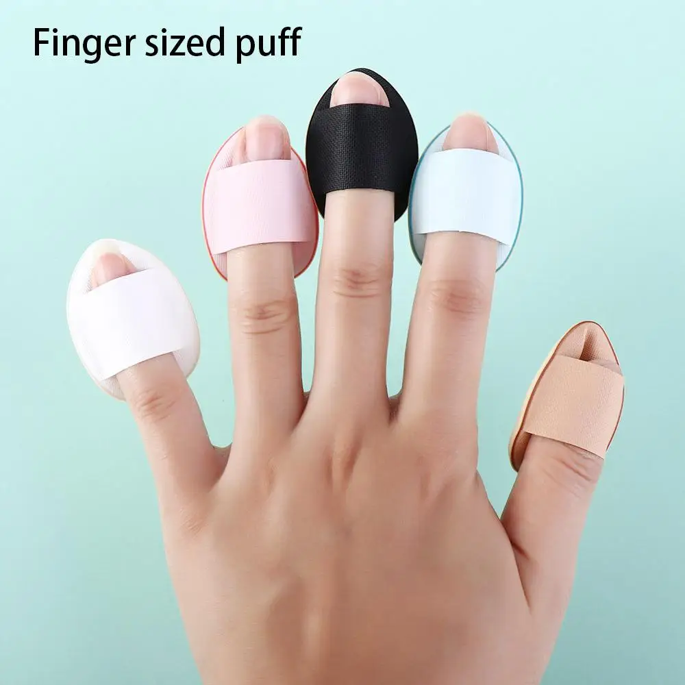 

7pcs Mini Size Finger Puff Set Makeup Sponge Concealer Foundation Detail Puff Professional Cosmetic Cushion Puff Makeup Tool