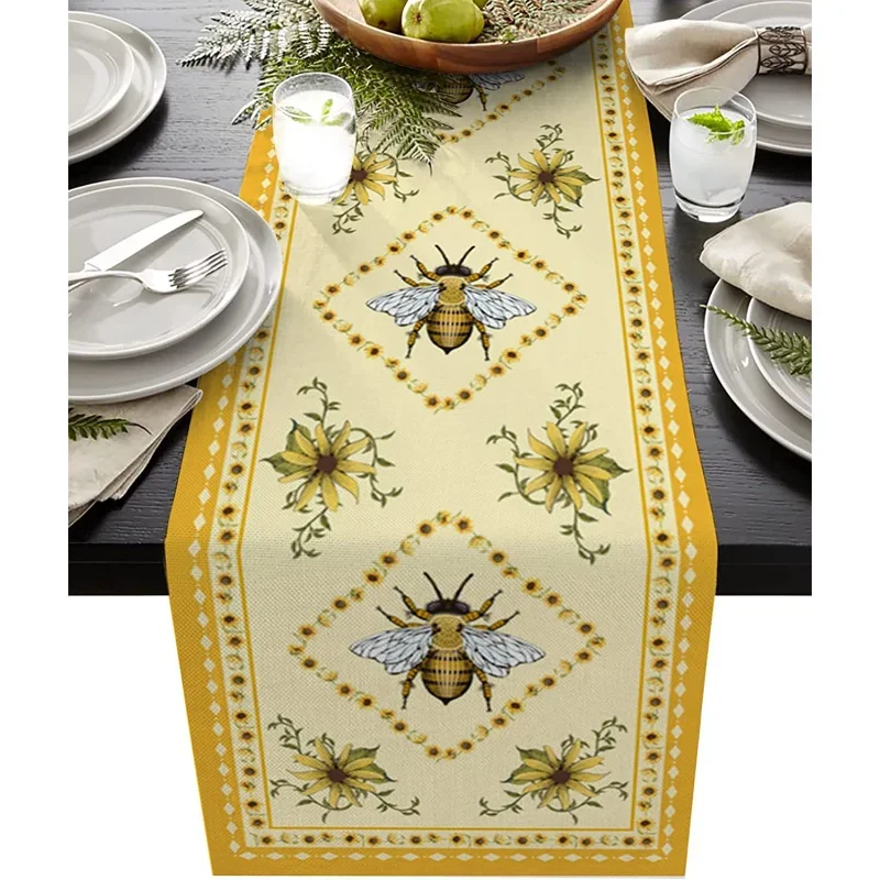 

Mexican Style Table Runner 2023 New Linen Material Color Printing Living Room Restaurant Fashion Home Art Decoration Tablecloth