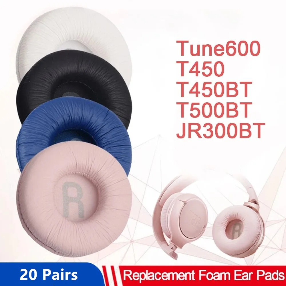 

20Pairs 70mm Replacement Foam Ear Pads Pillow Cushion Cover for JBL Tune 600 T450 T450BT T500BT JR300BT Soft Headphone Headset