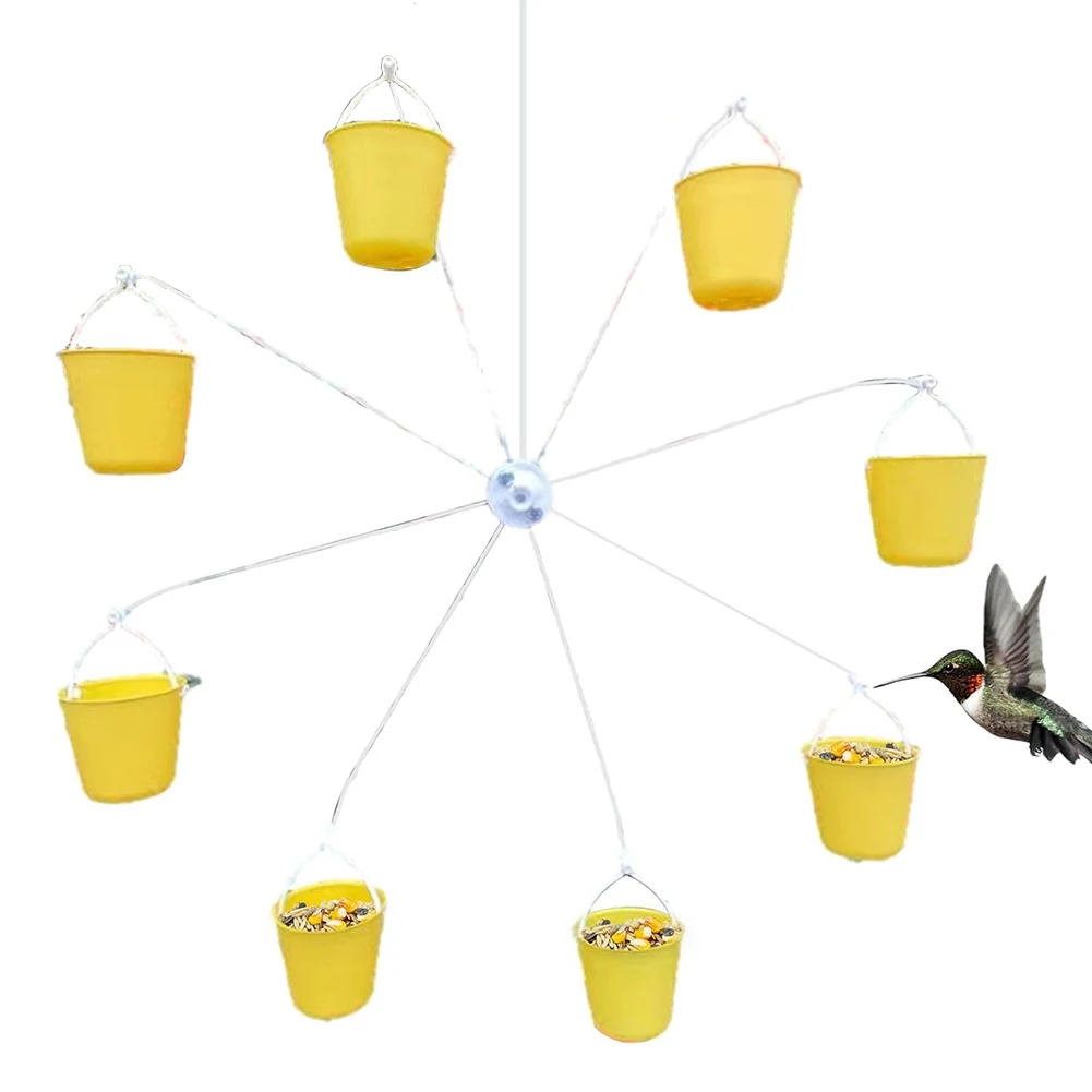 Bird Feeders Rotating Ferris Wheel Foraging Toy Hanging Bird Feeder With 8 Feeding Buckets Pet Products Garden Outdoor Supplies
Bird Feeders Rotating Ferris Wheel Foraging Toy Hanging Bird Feeder With 8 Feeding Buckets Pet Products Garden Outdoor Supplies