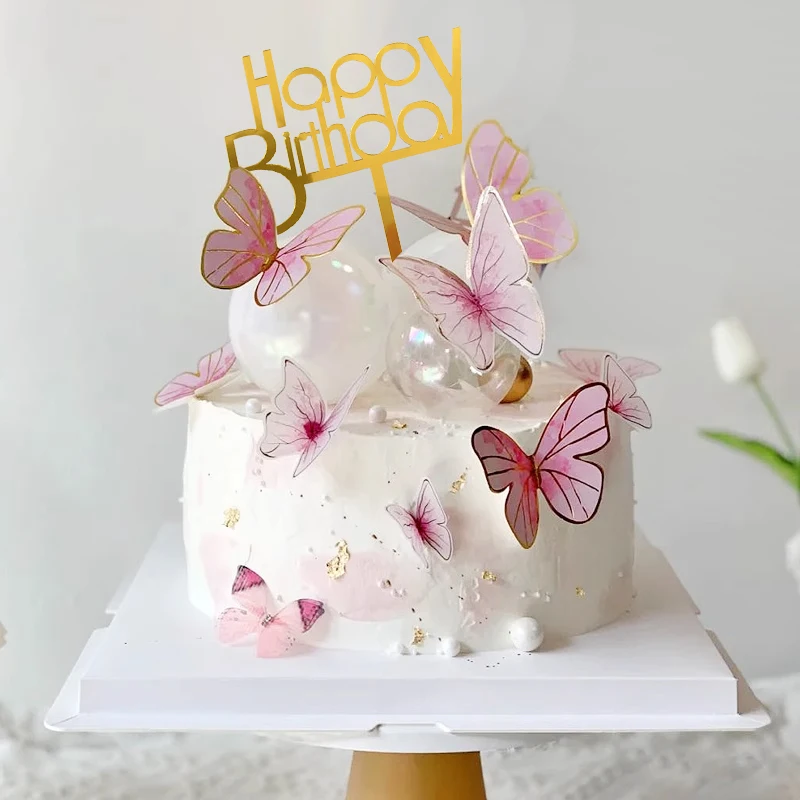 Happy Birthday Butterfly Cake Topper Kids Girl Birthday Party Butterfly Dessert Cake Decoration Wedding Baby Shower Supplies
Happy Birthday Butterfly Cake Topper Kids Girl Birthday Party Butterfly Dessert Cake Decoration Wedding Baby Shower Supplies