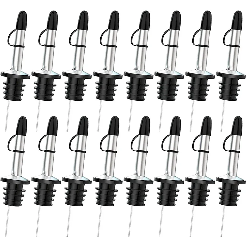3 Pcs Stainless Steel Classic Bottle Pourers Tapered Spout Liquor Pourers with Rubber Dust Caps Spouts for Pours Liquor
3 Pcs Stainless Steel Classic Bottle Pourers Tapered Spout Liquor Pourers with Rubber Dust Caps Spouts for Pours Liquor