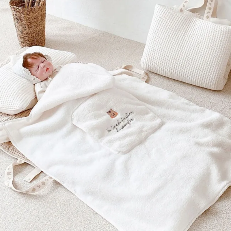 Coral Fleece Baby Blanket Embroidered Bear Winter Comforter Baby Clothes Warm Stroller Blanket Infant Cloak Nap Cover Outwear
Coral Fleece Baby Blanket Embroidered Bear Winter Comforter Baby Clothes Warm Stroller Blanket Infant Cloak Nap Cover Outwear