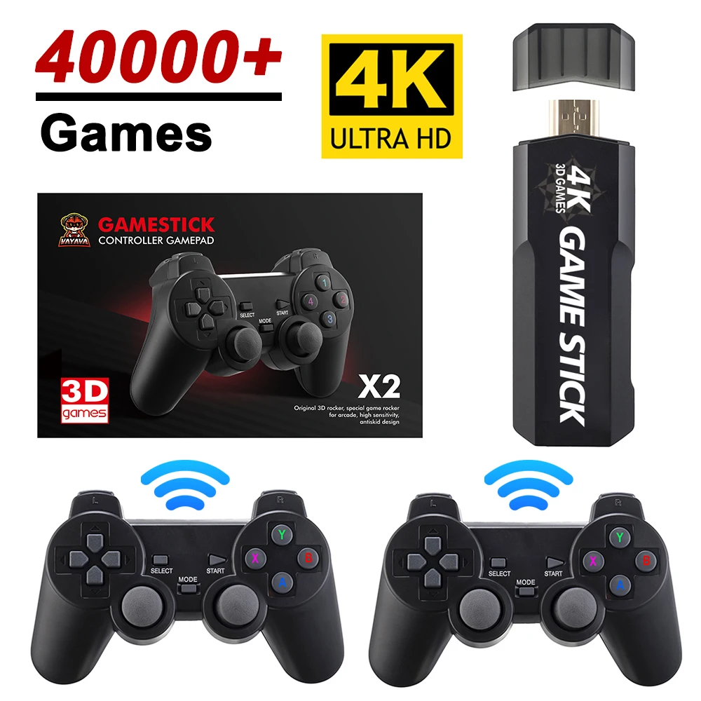 New 128G 40000 Games Retro Game Console 4K HD Video Game Console 2.4G Double Wireless Controller Game Stick For PSP PS1 GBA
New 128G 40000 Games Retro Game Console 4K HD Video Game Console 2.4G Double Wireless Controller Game Stick For PSP PS1 GBA
