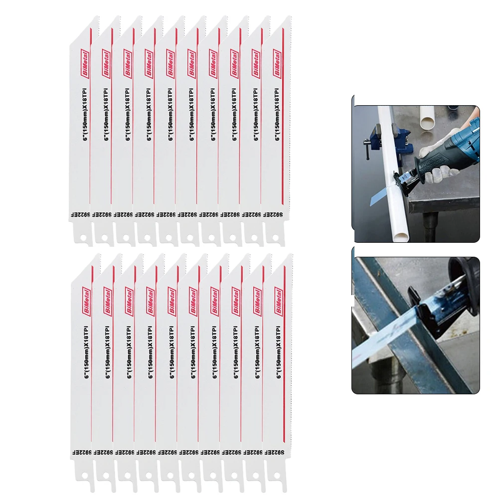 20pcs S922EF Reciprocating Saw Blade Set Bi-metal Saw Blades Handsaw Multi Saw Blade Flexible For Metal Wood PVC Tube Cutting
20pcs S922EF Reciprocating Saw Blade Set Bi-metal Saw Blades Handsaw Multi Saw Blade Flexible For Metal Wood PVC Tube Cutting